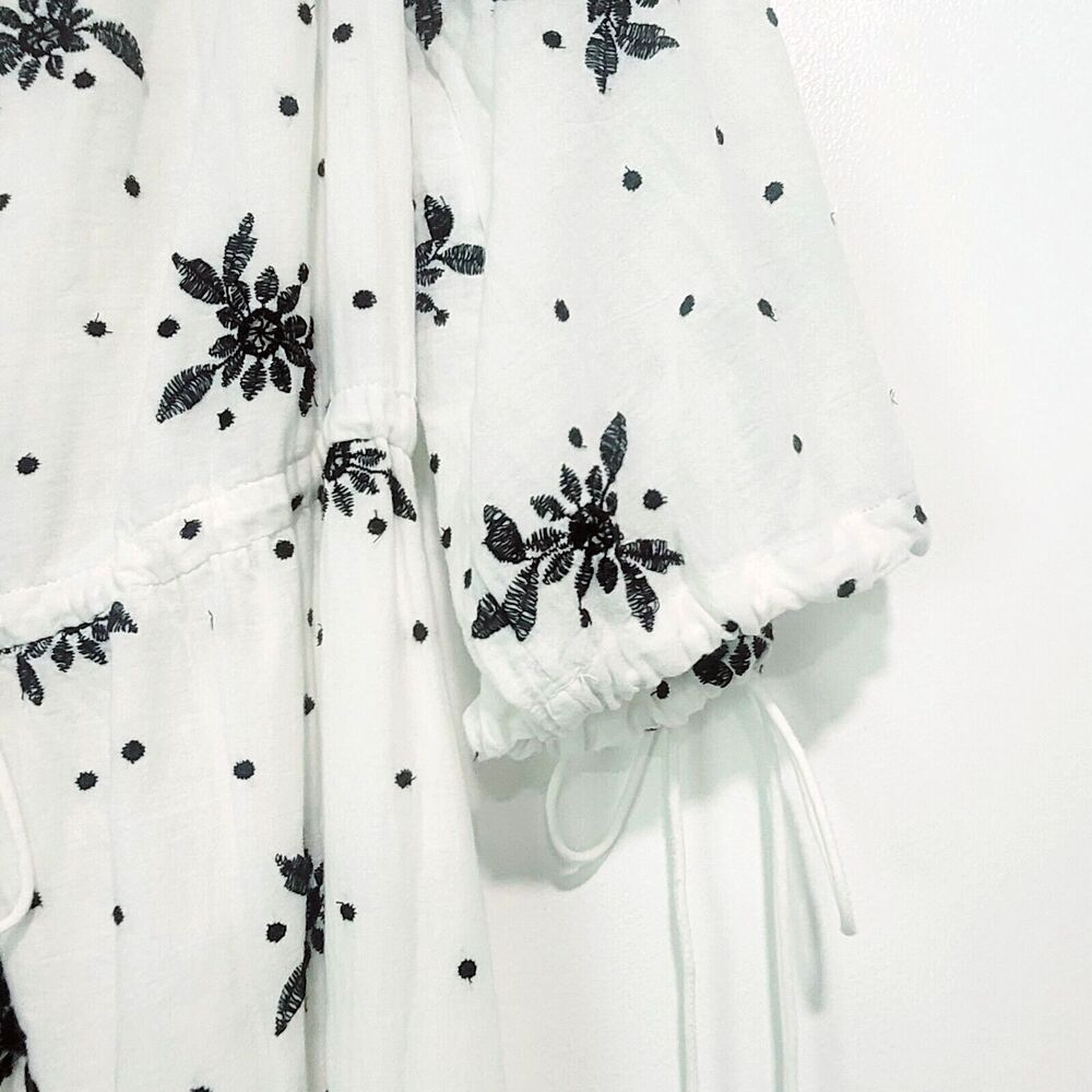 Zara Ecru off the shoulder Midi eyelet Dress S milkmaid Cottage tassels TRF - Picture 5 of 16